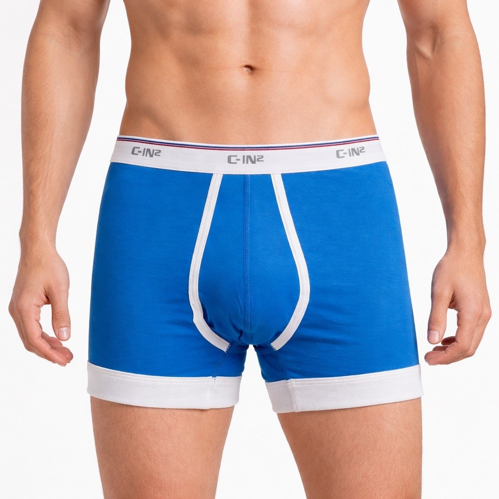 C-IN2 Throwback Boxer Briefs Blue White Mens Size Small (28-30) Contour Pouch - Picture 2 of 10